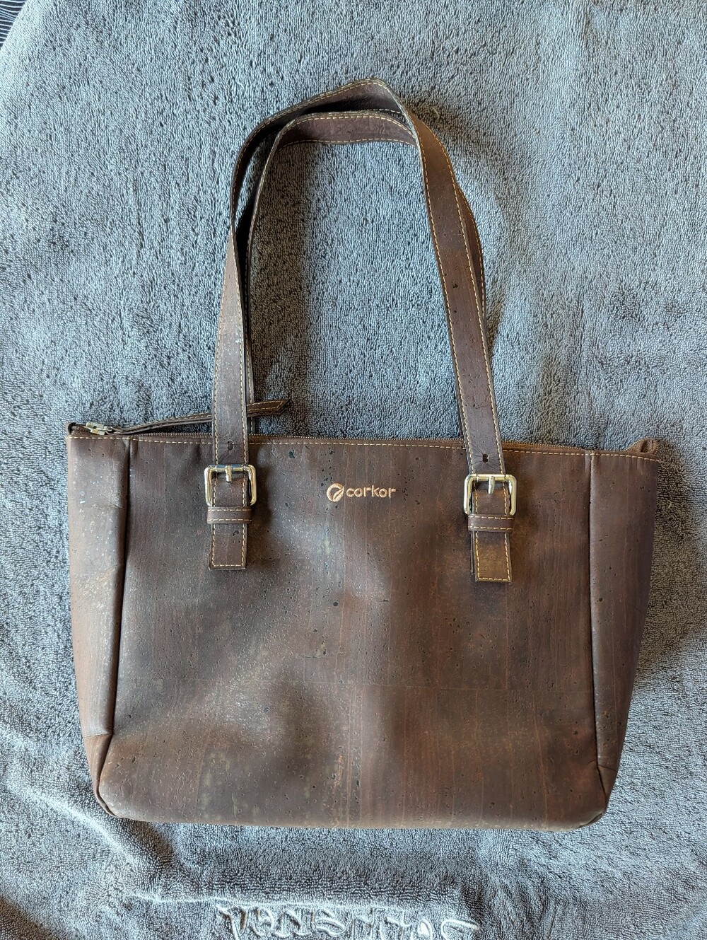 Corkor Vegan Cork Satchel Bag Tote OS Good Condition